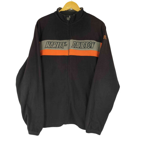 ハーレーダビッドソン HARLEY-DAVIDSON ロゴ刺繍 フリースジャケット メンズ JPN:L