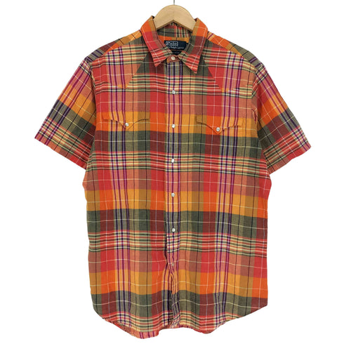 ポロバイラルフローレン Polo by RALPH LAUREN S/S マドラスチェック ウエスタンヨーク シャツ メンズ JPN:M