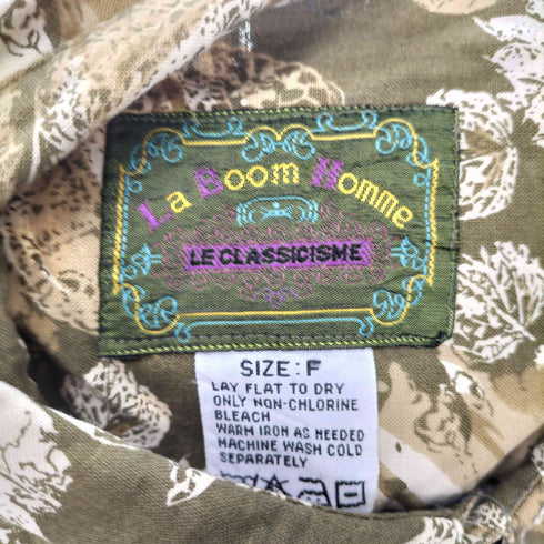 La Boom Homme リーフ柄 L/Sシャツ メンズ FREE