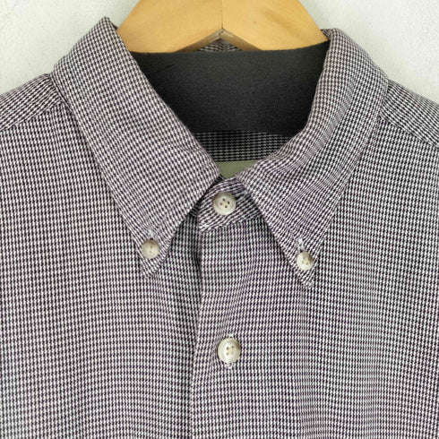 エディーバウアー Eddie Bauer 90S 白タグ L/S BD フラップポケット 千鳥格子 シャツ メンズ JPN:M