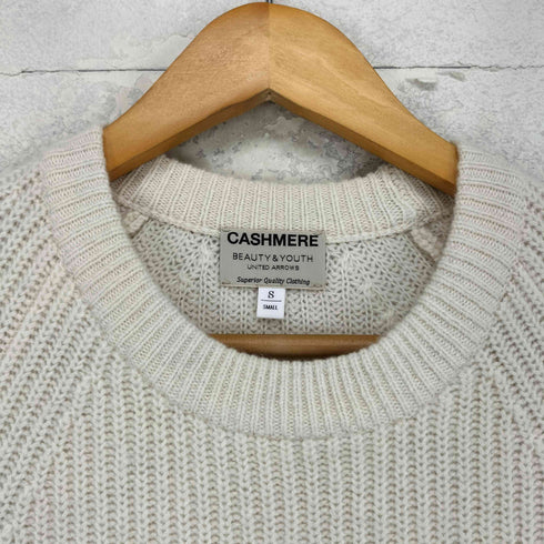 ビューティーアンドユースユナイテッドアローズ BEAUTY & YOUTH UNITED ARROWS カシミヤ ハーフ アゼ クルーネック ニット メンズ JPN:S