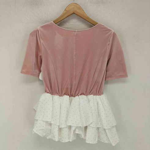 リリーブラウン Lily Brown 26SS ベロアペプラムフリルトップス レディース ONE SIZE