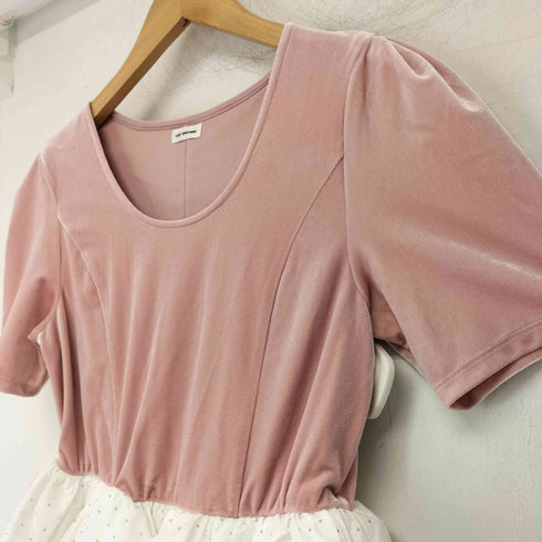 リリーブラウン Lily Brown 26SS ベロアペプラムフリルトップス レディース ONE SIZE