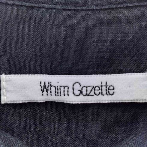 ウィムガゼット Whim Gazette 22SS ラミーヨーク切替 リネンシャツ レディース F