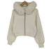 スナイデル snidel 25AW Sustainable ファー付きニットパーカー レディース ONE SIZE