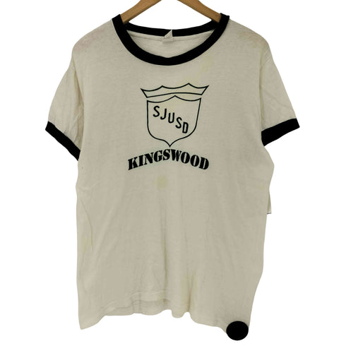 スポーツウエア Sportswear 60s USA製 裾シングルステッチ フロントプリント リンガーTシャツ メンズ import:M