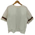 レディラックルカ LADY LUCK LUCA 23SS ラインチュールフリルTシャツ 袖チュール クルーネック プルオーバー レディース