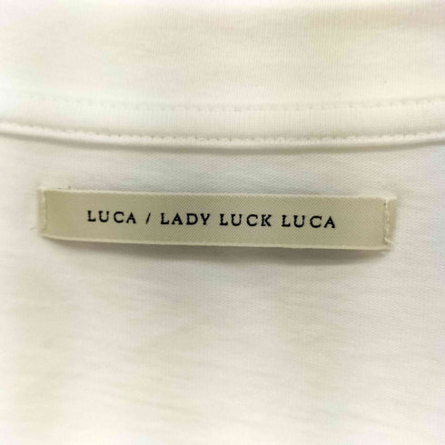 レディラックルカ LADY LUCK LUCA 23SS ラインチュールフリルTシャツ 袖チュール クルーネック プルオーバー レディース