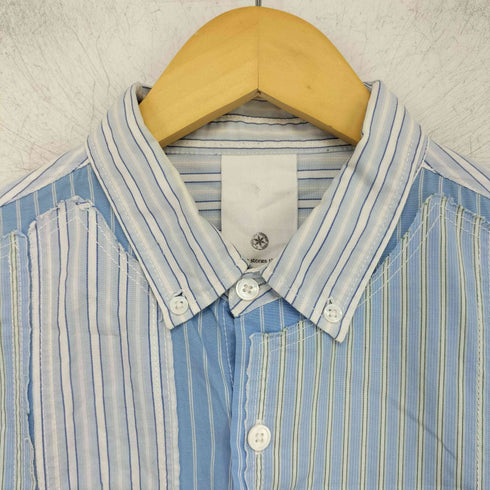 three stones throw クレイジーパターン ストライプシャツ メンズ JPN:M