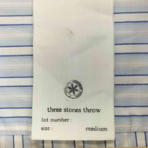 three stones throw クレイジーパターン ストライプシャツ メンズ JPN:M