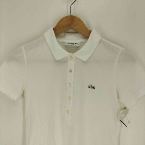 ラコステ LACOSTE SLIM FIT ロゴパッチ S/S ポロシャツ レディース US:36