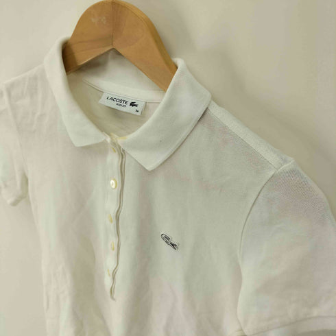 ラコステ LACOSTE SLIM FIT ロゴパッチ S/S ポロシャツ レディース US:36