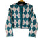 ザラ ZARA アーガイル柄 ニット カーディガン レディース import:M