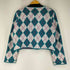 ザラ ZARA アーガイル柄 ニット カーディガン レディース import:M