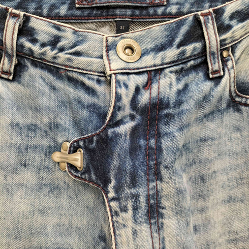 アルマーニジーンズ ARMANI JEANS ケミカルウォッシュ スクラッチ加工 ダメージ デニム パンツ メンズ 31