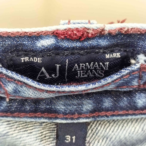 アルマーニジーンズ ARMANI JEANS ケミカルウォッシュ スクラッチ加工 ダメージ デニム パンツ メンズ 31