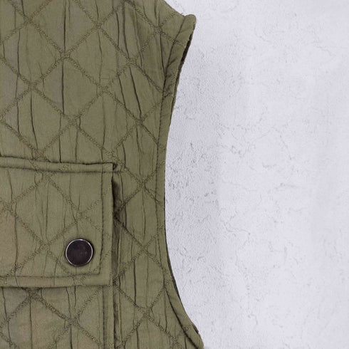 ザラ ZARA DIAMOND QUILTED GILET レディース import:S