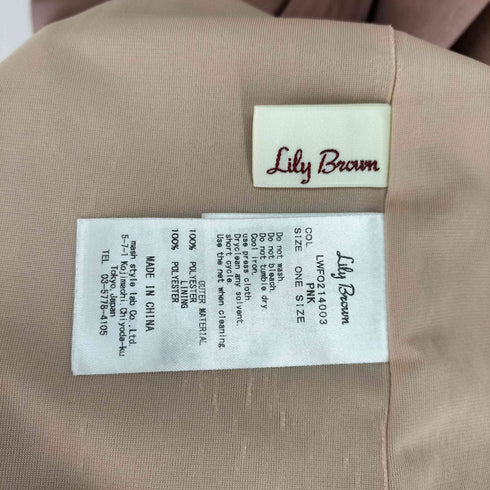 リリーブラウン Lily Brown ベルト付きステッチ ノースリーブワンピース レディース