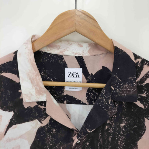 ザラ ZARA レーヨン オープンカラー S/S シャツ メンズ import:XL