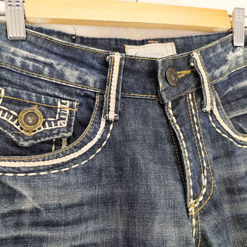 LOLITA JEANS フェード ハチノス ステッチデザインストレートデニムパンツ Y2K レディース 28