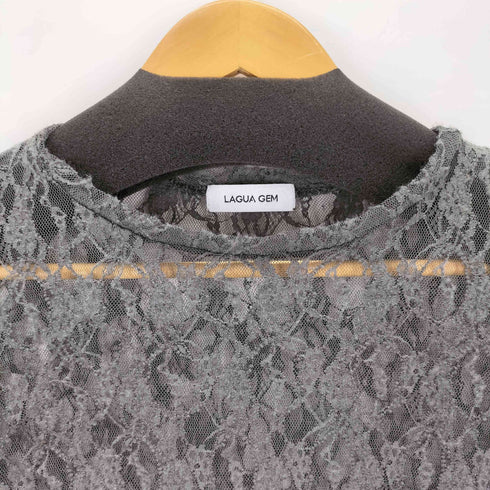 ラグアジェム LAGUA GEM FLOR LACE SLEEVE HOLE トップス レディース