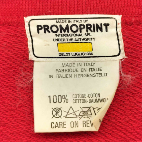 PROMOPRINT 80-90S イタリア製 フロント エンブレム 刺繍 クルーネック スウェット メンズ