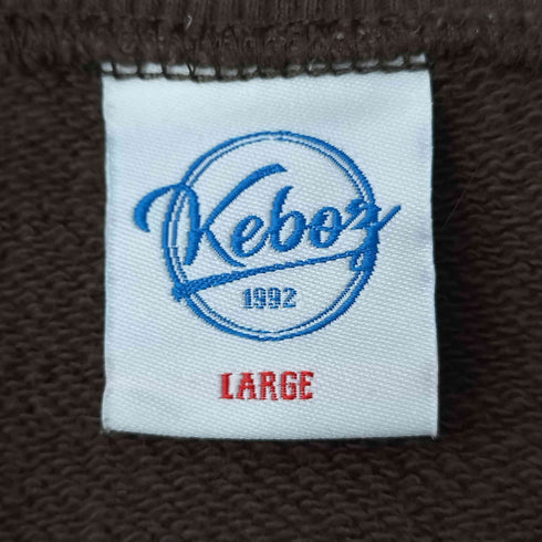 ケボズ KEboz WAPPEN SWEAT ワンポイント ロゴ クルーネック スウェット メンズ import:L