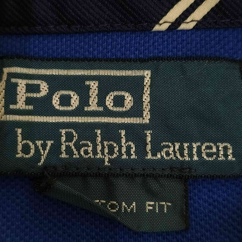 ポロバイラルフローレン Polo by RALPH LAUREN 90s CUSTOM FIT ビッグポニー エンブレム Ist EIGHT メンズ import:L