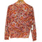MORLEY 花柄 メッシュ マルチカラーハーフジップ レディース 36