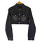 クロップド ブラック デニム ジャケット レディース