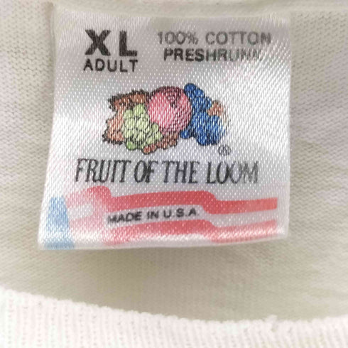 フルーツオブザルーム FRUIT OF THE LOOM コピーライト1990 USA製 蒸気機関車イラスト Tシャツ メンズ XL