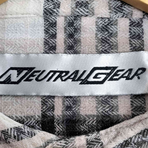 NEUTRAL GEAR インド製 バンドカラー チェック シャツ メンズ import:M