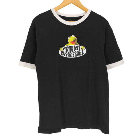 エックスガール X-girl THE MUPPETS KERMIT THE FROG RINGER S/S TEE レディース L