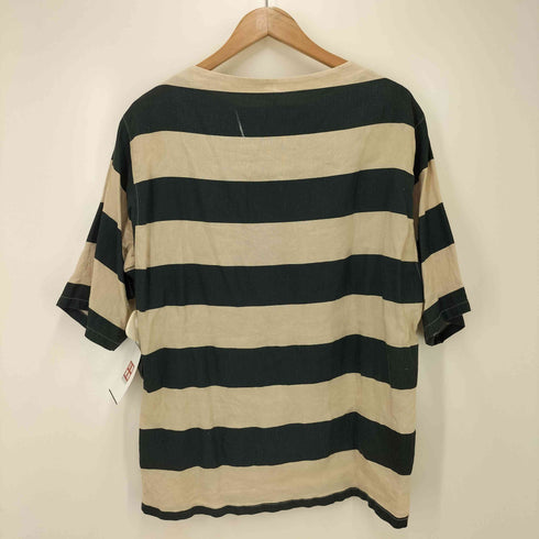 M'S BRAQUE ボーダー リネン レーヨン バスク シャツ メンズ ML