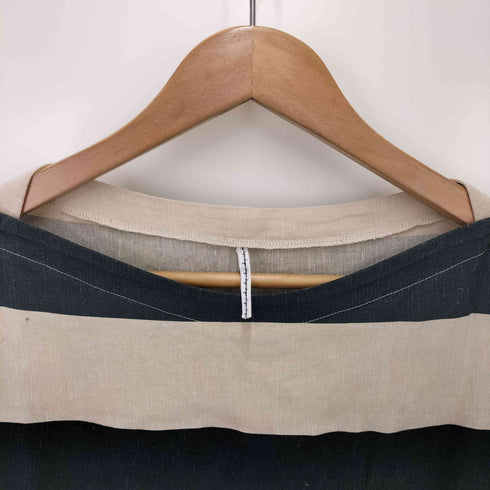 M'S BRAQUE ボーダー リネン レーヨン バスク シャツ メンズ ML