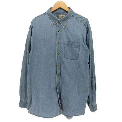 エルエルビーン L.L.Bean 90-00S 香港製 ボタンダウン デニム L/S シャツ メンズ import:L