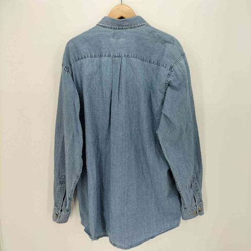 エルエルビーン L.L.Bean 90-00S 香港製 ボタンダウン デニム L/S シャツ メンズ import:L