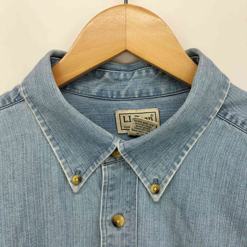 エルエルビーン L.L.Bean 90-00S 香港製 ボタンダウン デニム L/S シャツ メンズ import:L