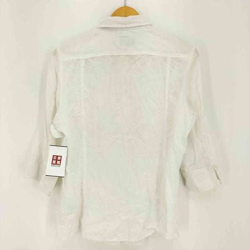 ウィークエンドマックスマーラ Weekend Max Mara フロントダブルポケット リネン長袖シャツ レディース import:L