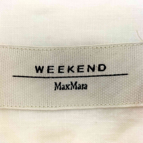 ウィークエンドマックスマーラ Weekend Max Mara フロントダブルポケット リネン長袖シャツ レディース import:L