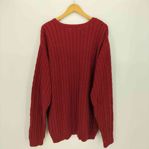 アイゾッド IZOD ケーブル編み クルーネック コットン ニット メンズ import:XL