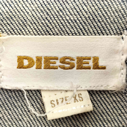 ディーゼル DIESEL YELLBAN ダブルジップ エルボーパッチ デニム ライダースジャケット Y2k メンズ import:XS