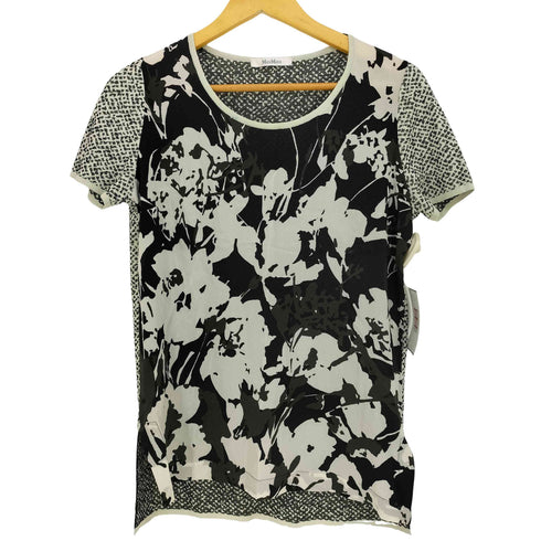 マックスマーラ MAX MARA 白タグ 総柄 シルク ジョーゼット プルオーバーブラウス レディース import:S