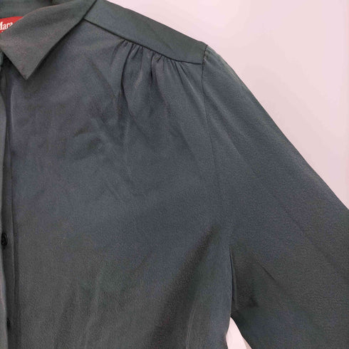 マックスマーラステュディオ MAX MARA STUDIO シルク ベルベット ストレッチ 長袖シャツ レディース J 42