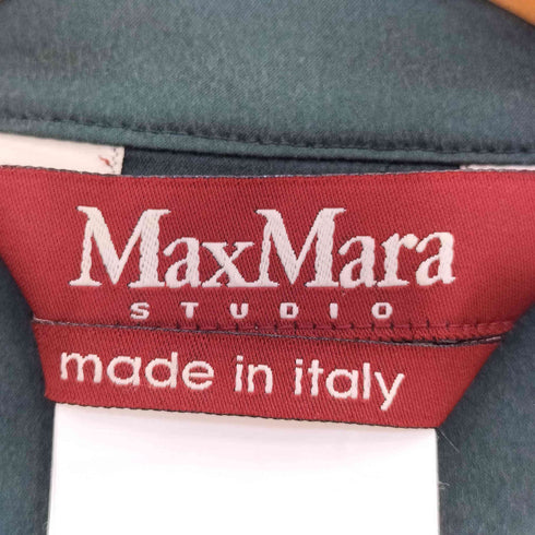 マックスマーラステュディオ MAX MARA STUDIO シルク ベルベット ストレッチ 長袖シャツ レディース J 42