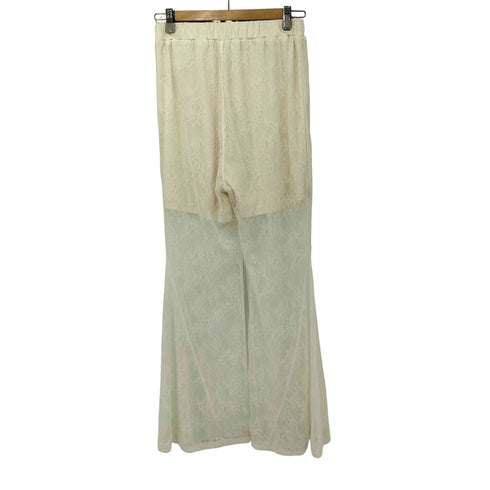 レイビームス Ray BEAMS レース シアー フレアパンツ レディース