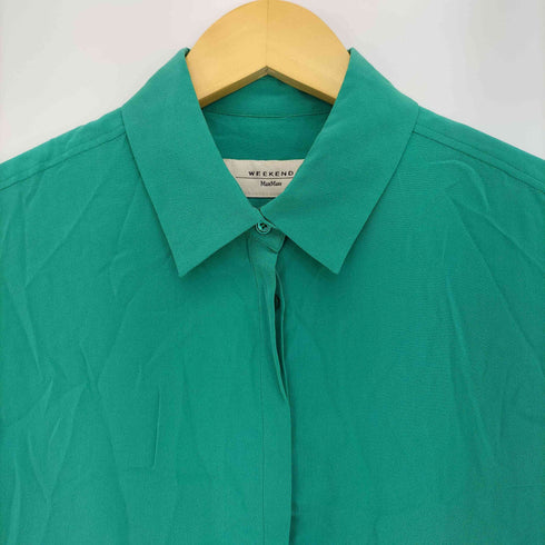 ウィークエンドマックスマーラ Weekend Max Mara シルク100 比翼 長袖シャツ レディース J 42