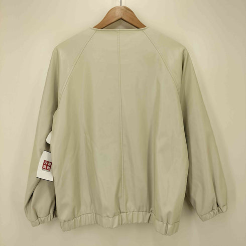 アデイインザライフユナイテッドアローズ A day in the life UNITED ARROWS 24SS レザーライク ラグラン ノーカラーブルゾン レディース FREE