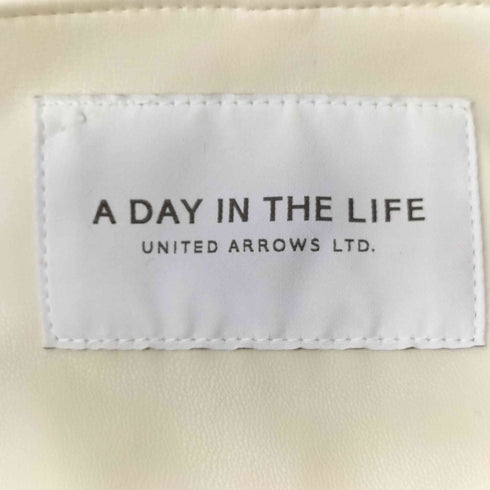 アデイインザライフユナイテッドアローズ A day in the life UNITED ARROWS 24SS レザーライク ラグラン ノーカラーブルゾン レディース FREE