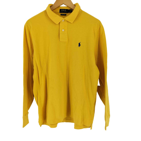 ポロラルフローレン POLO RALPH LAUREN CUSTOM SLIM FIT 長袖 ポロシャツ メンズ L
